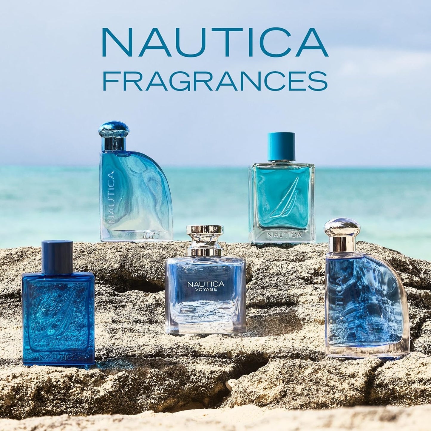 Dluxe Ave. Nautica Oceans Pacific Coast Eau de Toilette 1.6 fl oz (Pack of 1) Notes of Apple Cyclamen and Amberwood Mens Fragrance  Travel Size