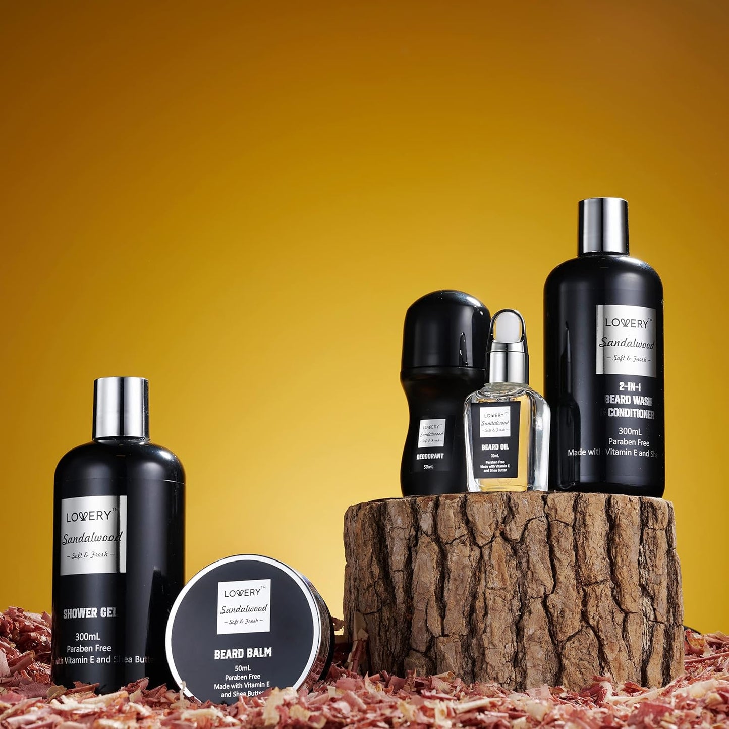 Dluxe Ave. Beard Kit and Body Care Gifts for Men Sandalwood Spa