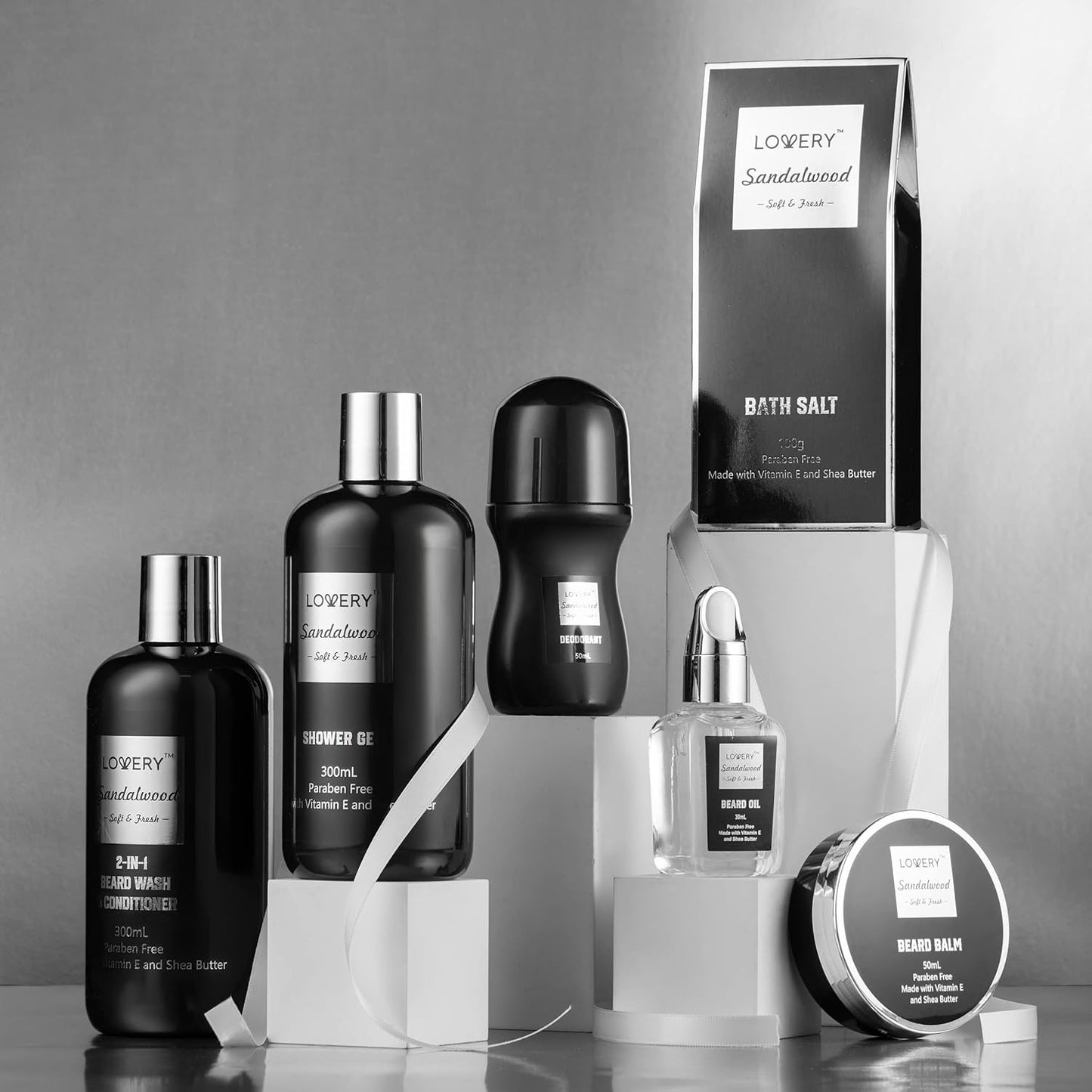 Dluxe Ave. Beard Kit and Body Care Gifts for Men Sandalwood Spa