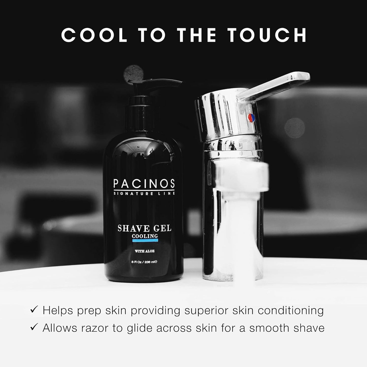 Dluxe Ave. Pacinos Shave Gel/ Cooling Gel with Aloe Vera  8 Fl. Oz
