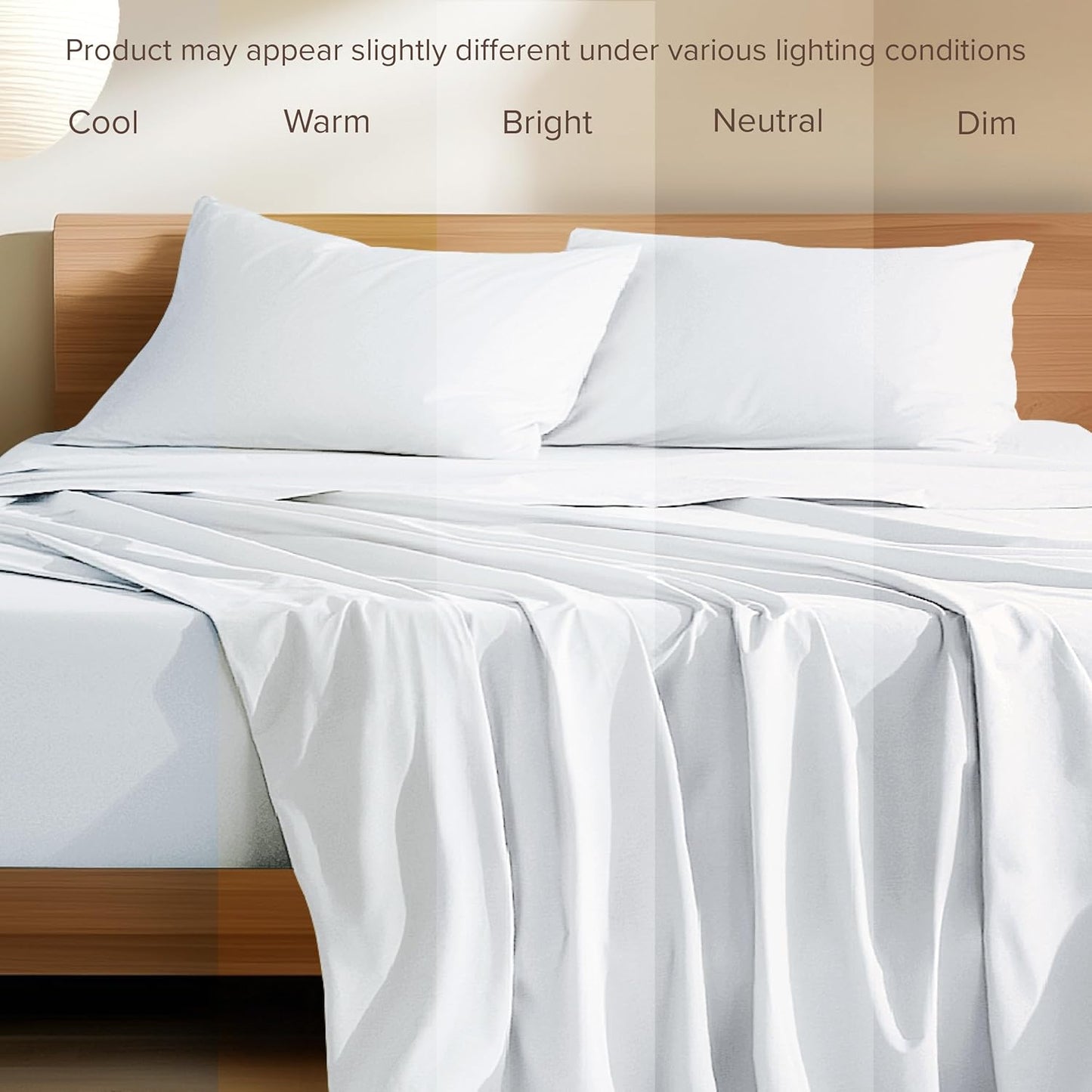 Dluxe Ave. ( FULL/ XL ) 4 Pcs 100% Organic Cotton Sheet Set, Breathable and Hypoallergenic, Luxury Hotel Collection, White