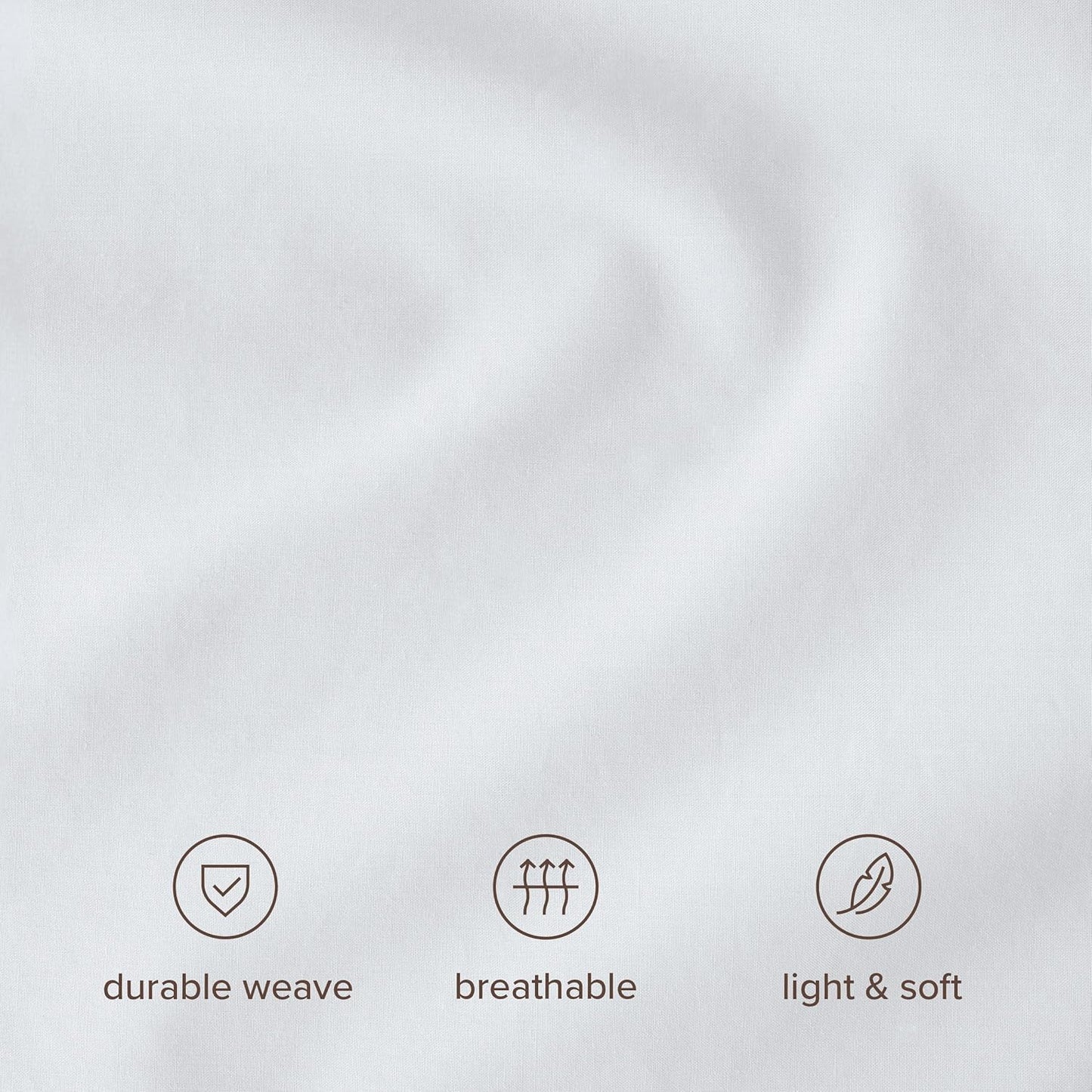 Dluxe Ave. ( FULL/ XL ) 4 Pcs 100% Organic Cotton Sheet Set, Breathable and Hypoallergenic, Luxury Hotel Collection, White