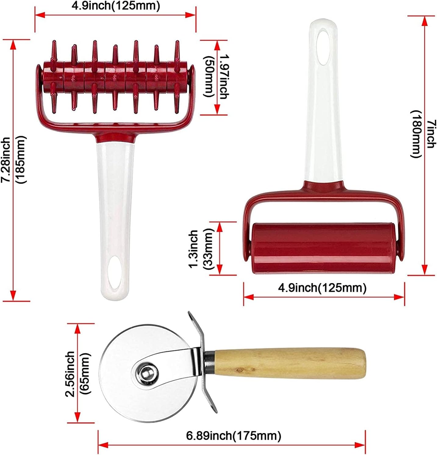 Dluxe Ave. 5 pcs Pizza Tool Set Pastry Mat (5 pcs)
