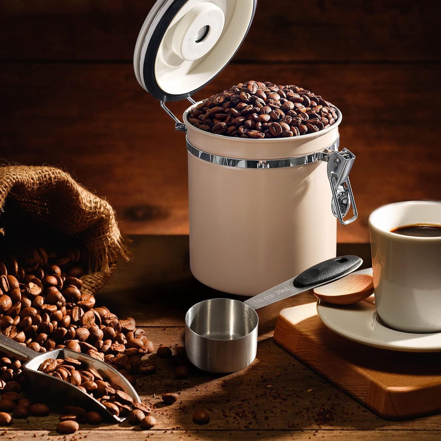 Dluxe Ave. Coffee Canister Airtight / Stainless Steel