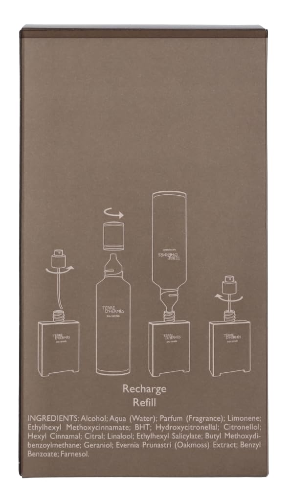 Dluxe Ave. Hermes Terre DHermes Eau Givree for Men - 1.6 oz EDP Spray (Refillable)