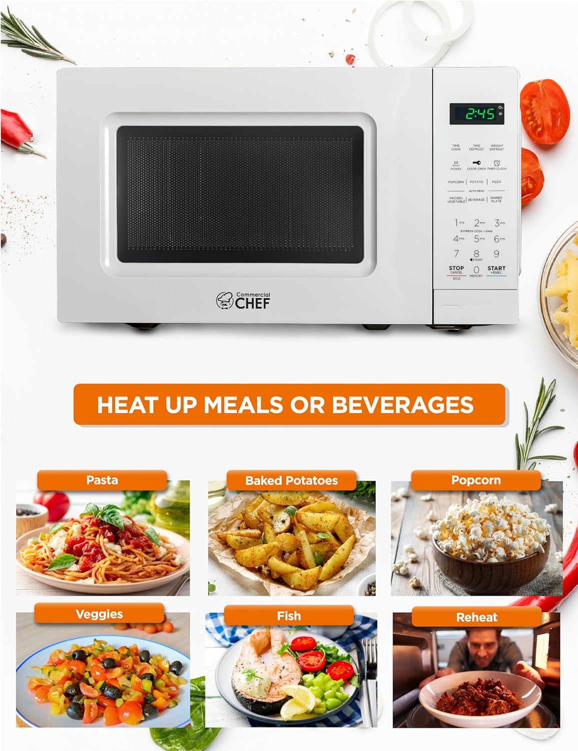 Dluxe Ave. 0.7 Cu Ft Microwave Digital Display White