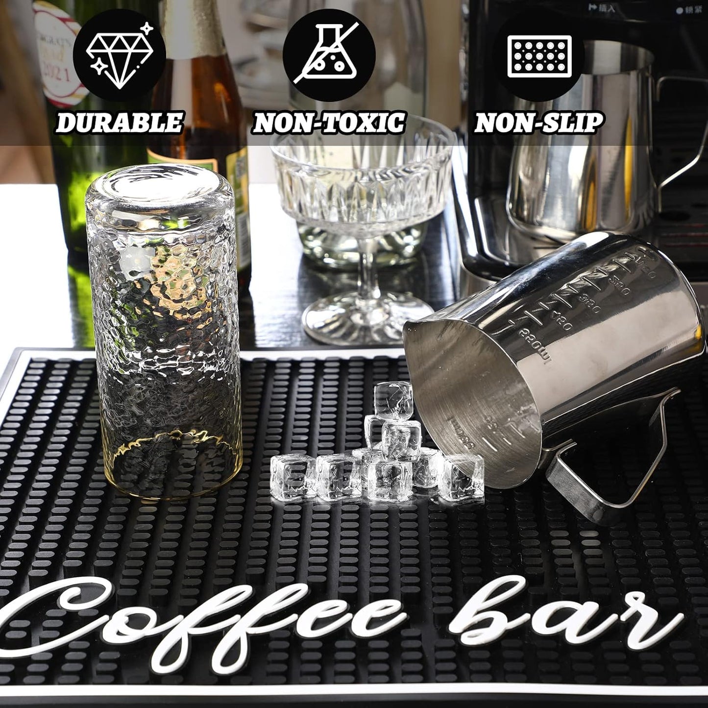 Dluxe Ave. Bar Mats for Countertop/ 1 cm Thick/ 18 x 12 Inches