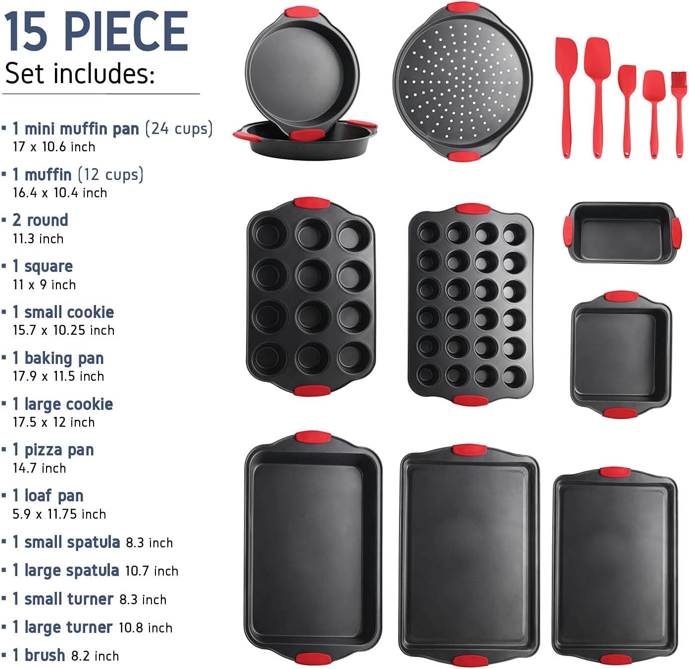 Dluxe Ave.39 Piece Premium Baking Set, Nonstick Bakeware