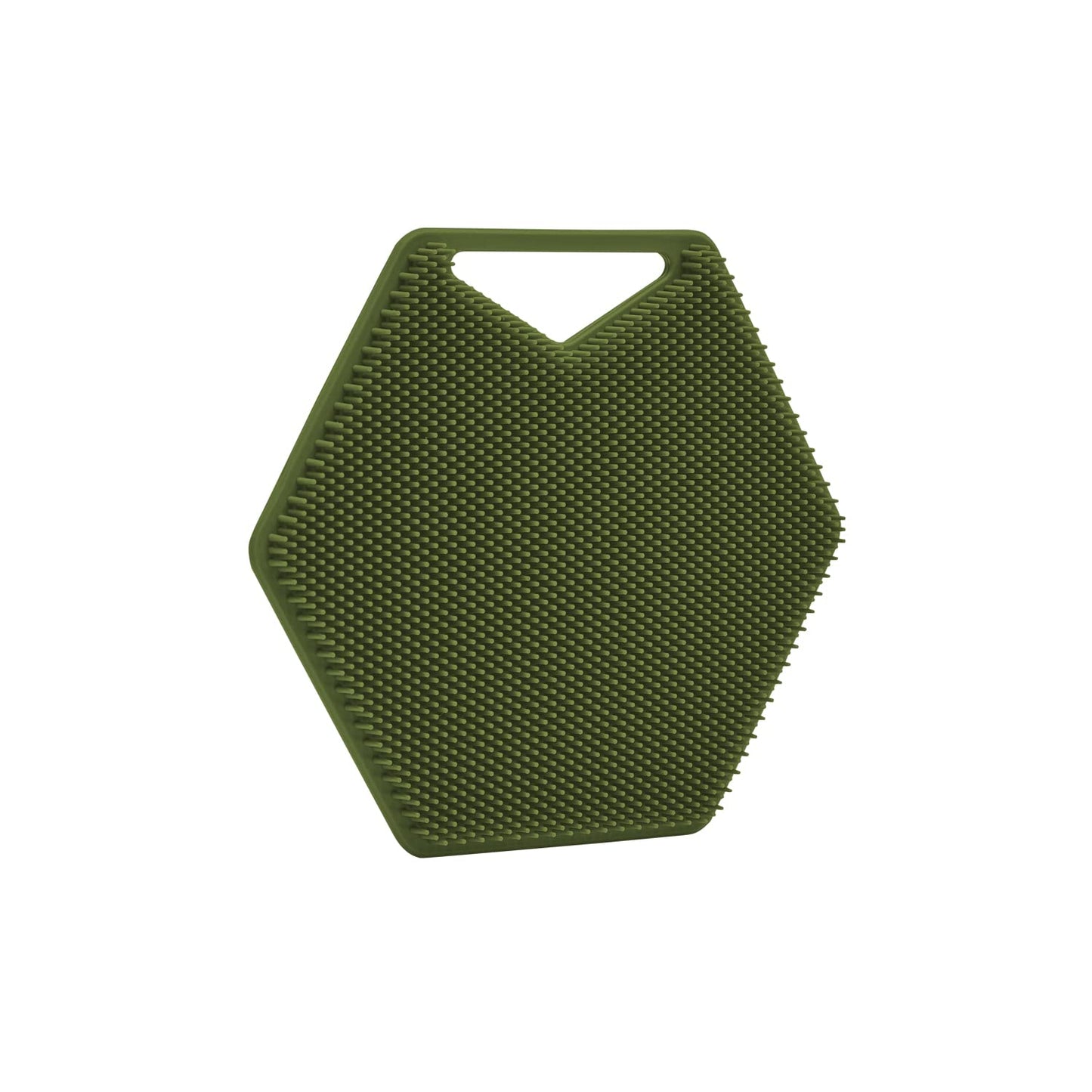 Dluxe Ave. Tooletries - Body Scrubber - Silicone Exfoliating Scrubber - Bathroom & Shower Accessories for Men Travel Essentials for Men - Durable & Long Lasting Body Wash Scrubber for Men - Army Green