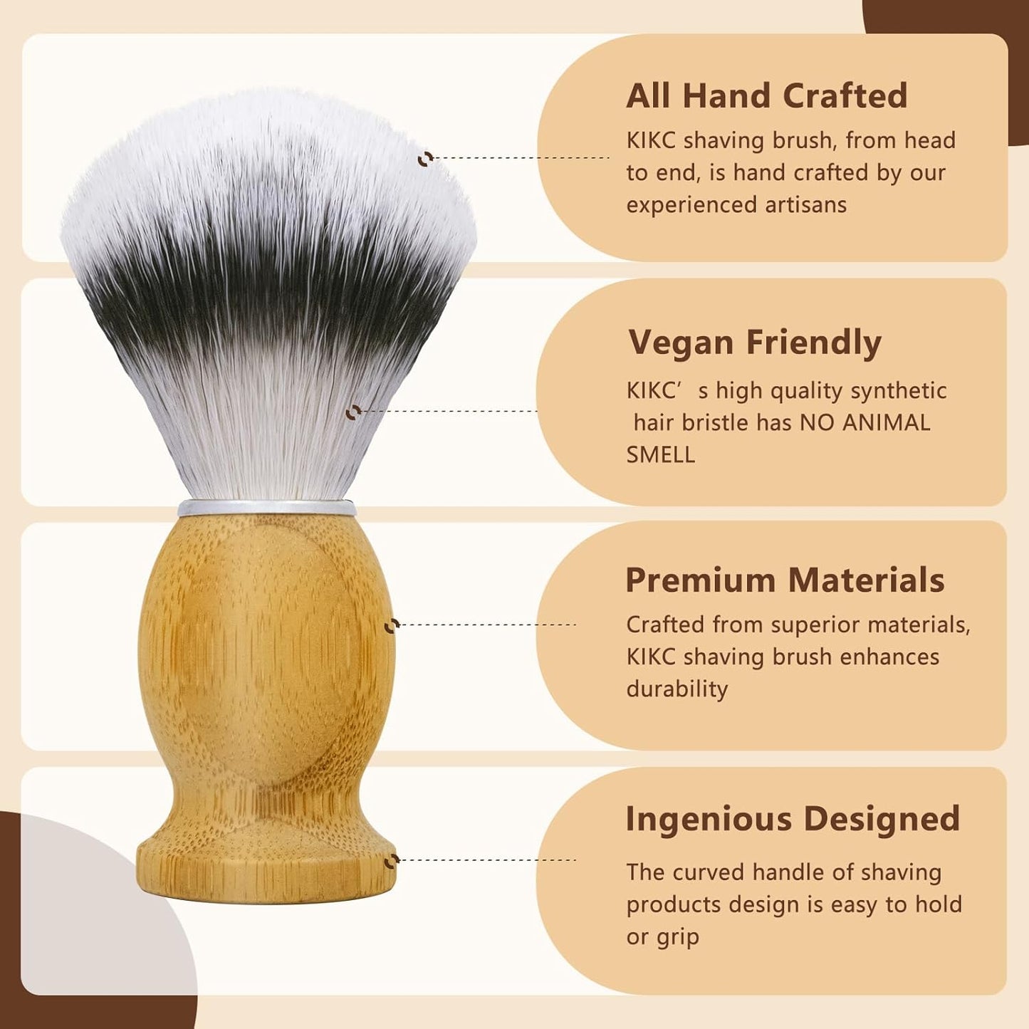 Dluxe Ave. 5 in 1 Odorless Shaving Kit Shaving Brush Kit