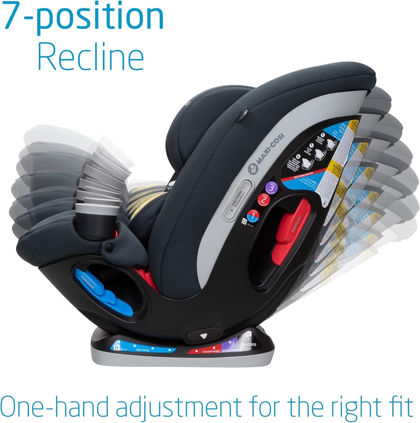 Dluxe Ave. Maxi-Cosi Magellan LiftFit Convertible Car Seat 5-in-1 Converts from Rear Facing Car Seat to Forward Facing Car Seat and Booster Car Seat (5-100 lbs) From Birth to 10 Years Essential Graphite