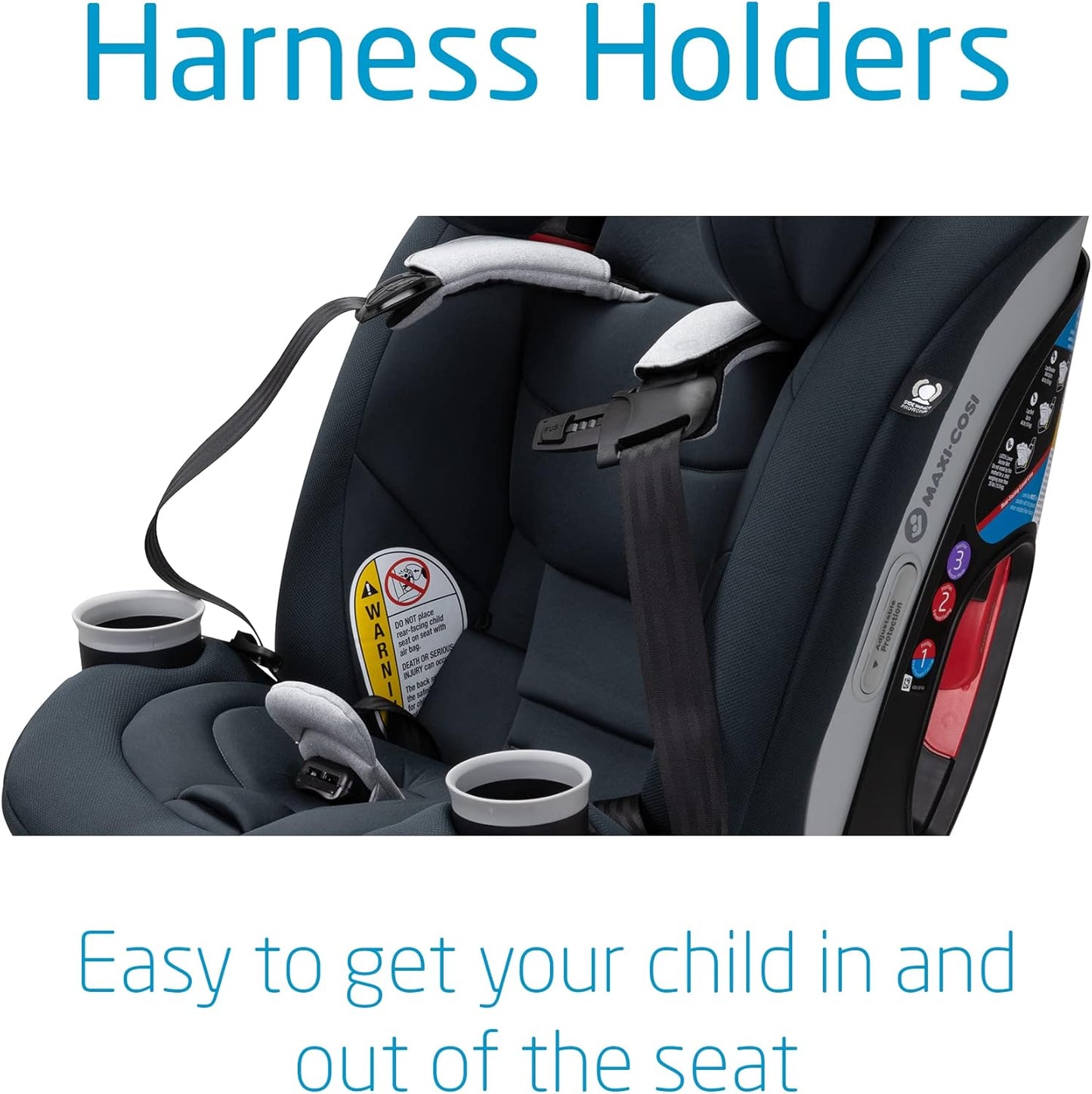 Dluxe Ave. Maxi-Cosi Magellan LiftFit Convertible Car Seat 5-in-1 Converts from Rear Facing Car Seat to Forward Facing Car Seat and Booster Car Seat (5-100 lbs) From Birth to 10 Years Essential Graphite