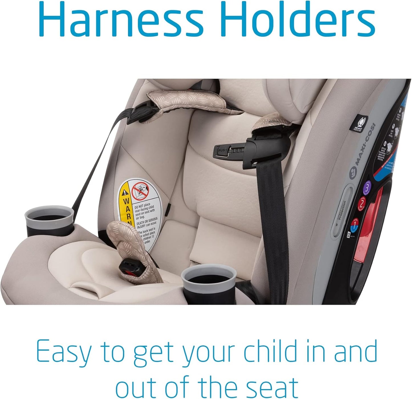 Dluxe Ave. 5-in-1 Converts from Rear Facing Car Seat to Forward Facing/ Booster Seat (5-100 lbs) From Birth to 10 Years/ Topia Tan