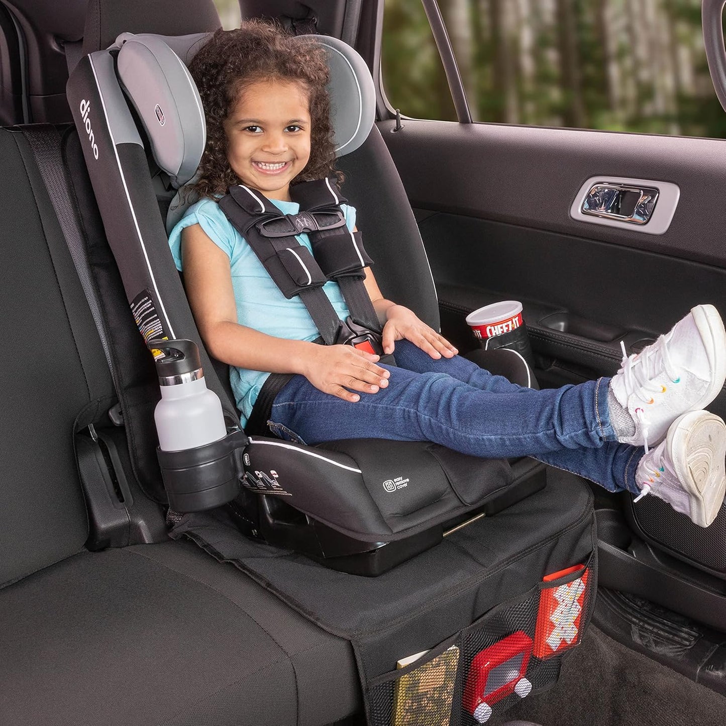 Dluxe Ave. 4-in-1 Convertible Car Seat Extended Rear and Forward Facing/ Baby Car Mirror/  Black
