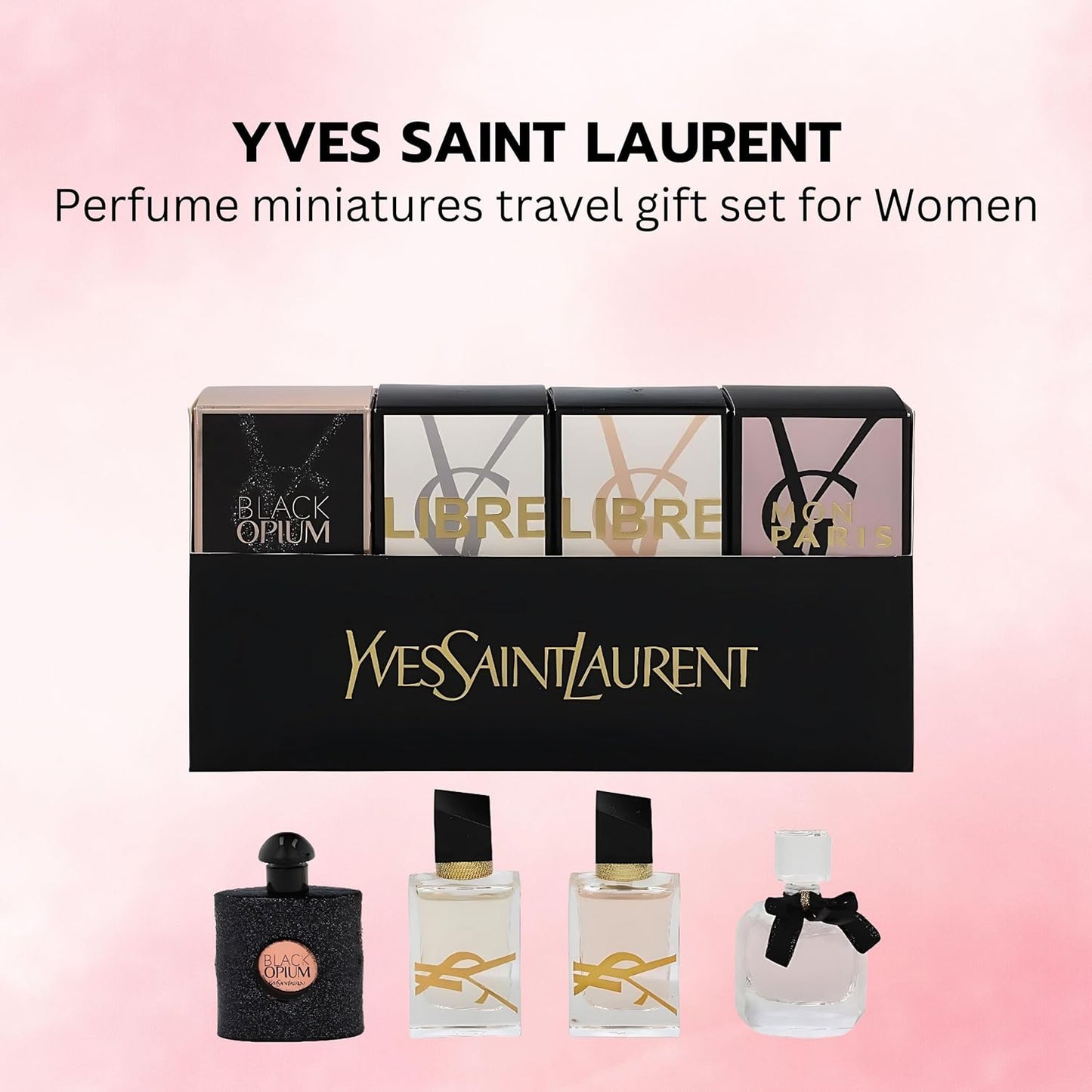 Dluxe Ave. Yves Saint Laurent YSL Perfume for Women Variety 4-Piece Mini Travel Set