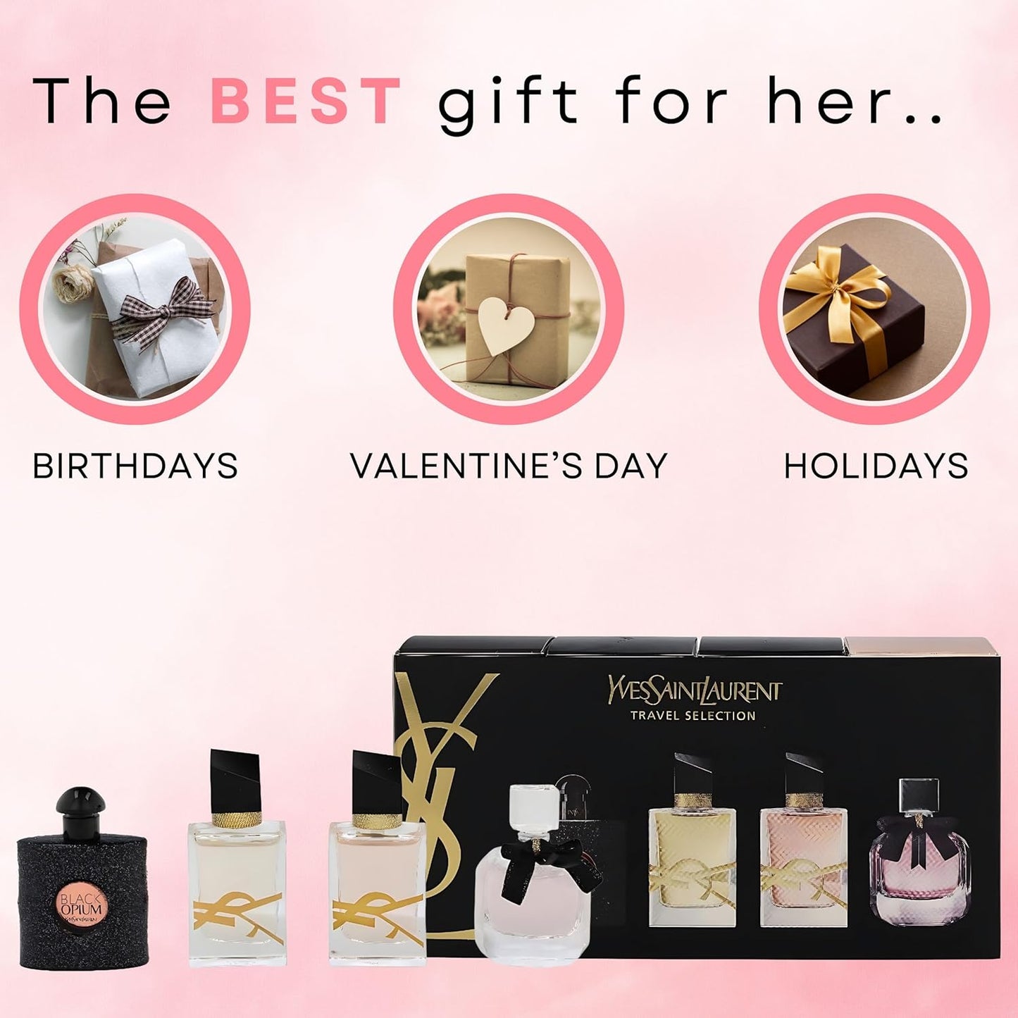 Dluxe Ave. Yves Saint Laurent YSL Perfume for Women Variety 4-Piece Mini Travel Set