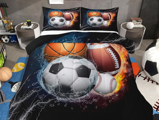 Dluxe Ave. ( KING ) 3 Pcs Comforter Set/ Black