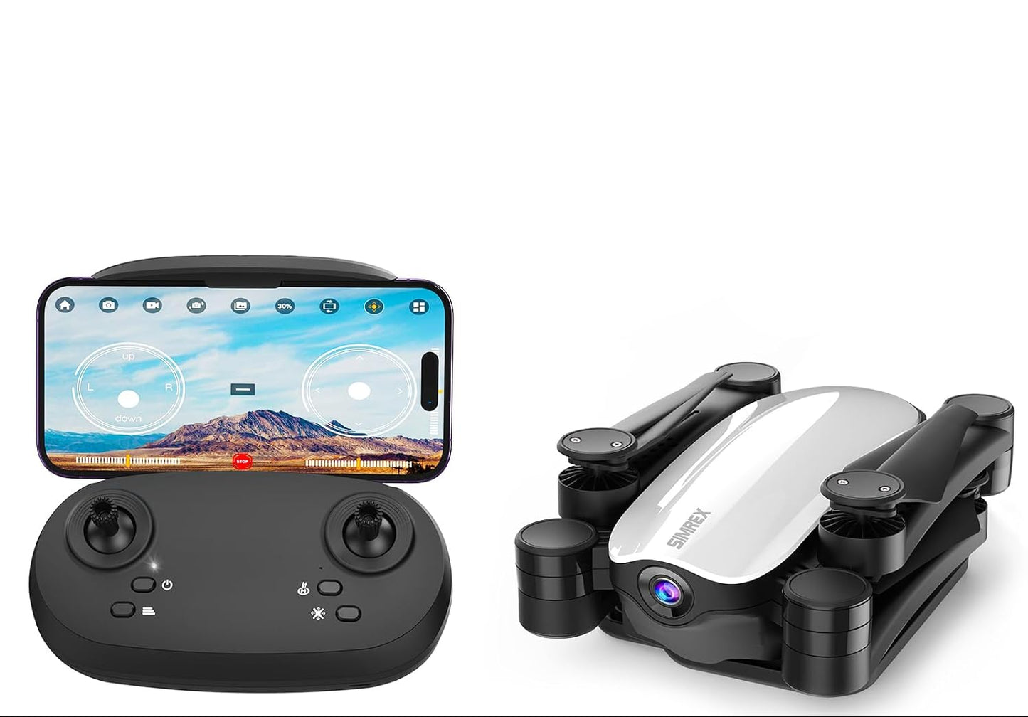 Dluxe Ave. Drone Optical Flow Positioning/ RC Quadcopter with 1080P HD Camera/ 3D Flips 6axis RTF / Matte White
