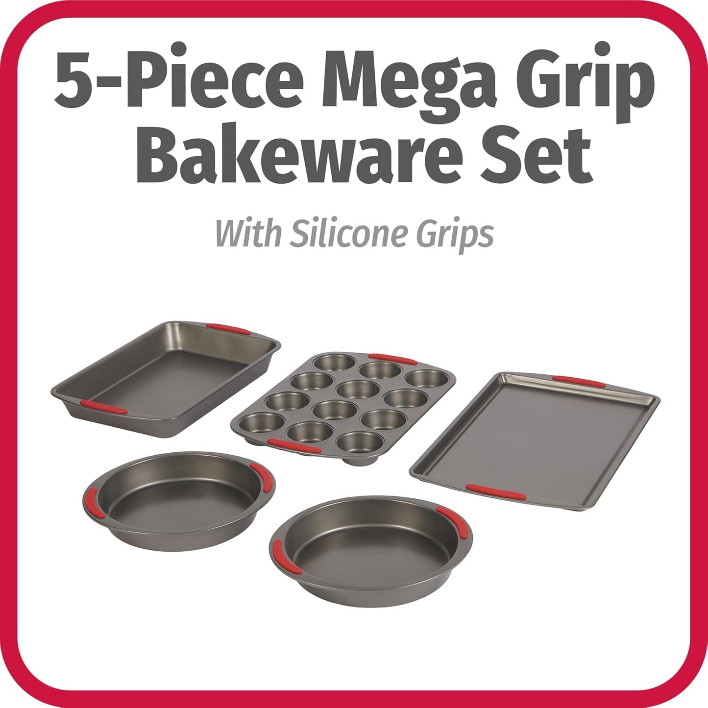 Dluxe Ave. 5-Piece Mega Grip Nonstick Bakeware Set