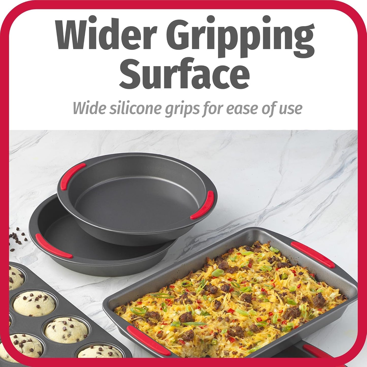 Dluxe Ave. 5-Piece Mega Grip Nonstick Bakeware Set