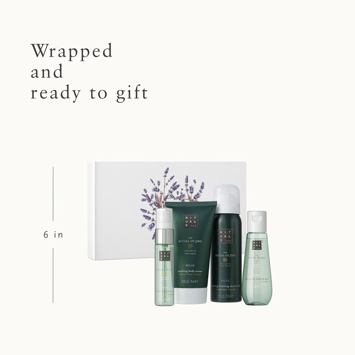 Dluxe Ave. Rituals...The Ritual of Jing Gift Set Small foaming shower gel 50 ml body cream 70 ml Dry Oil 50 ml Pillow & Body Mist 20 ml