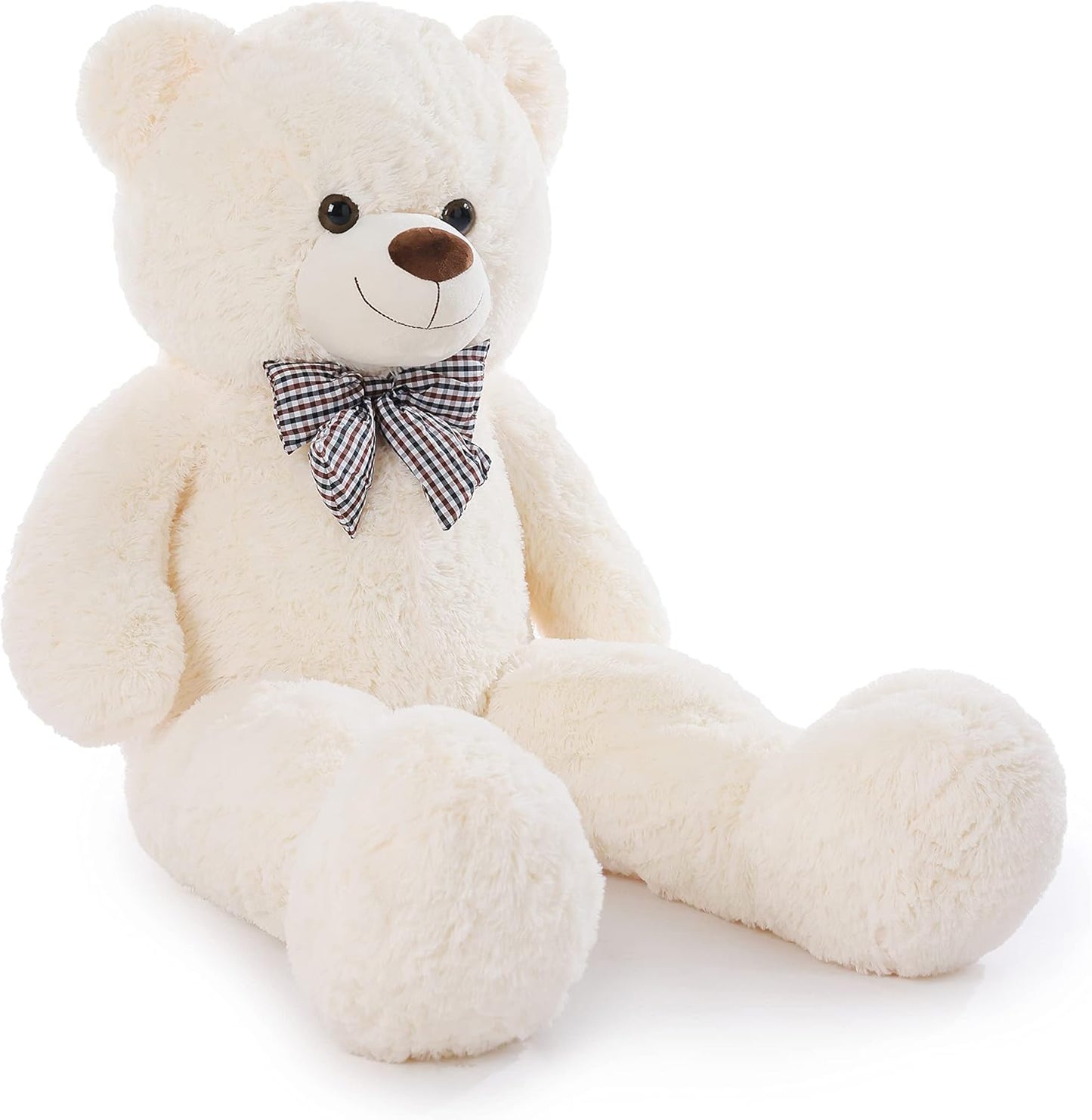 Dluxe Ave. 55 inch Giant Teddy Bear Stuffed Animal White Big Plush