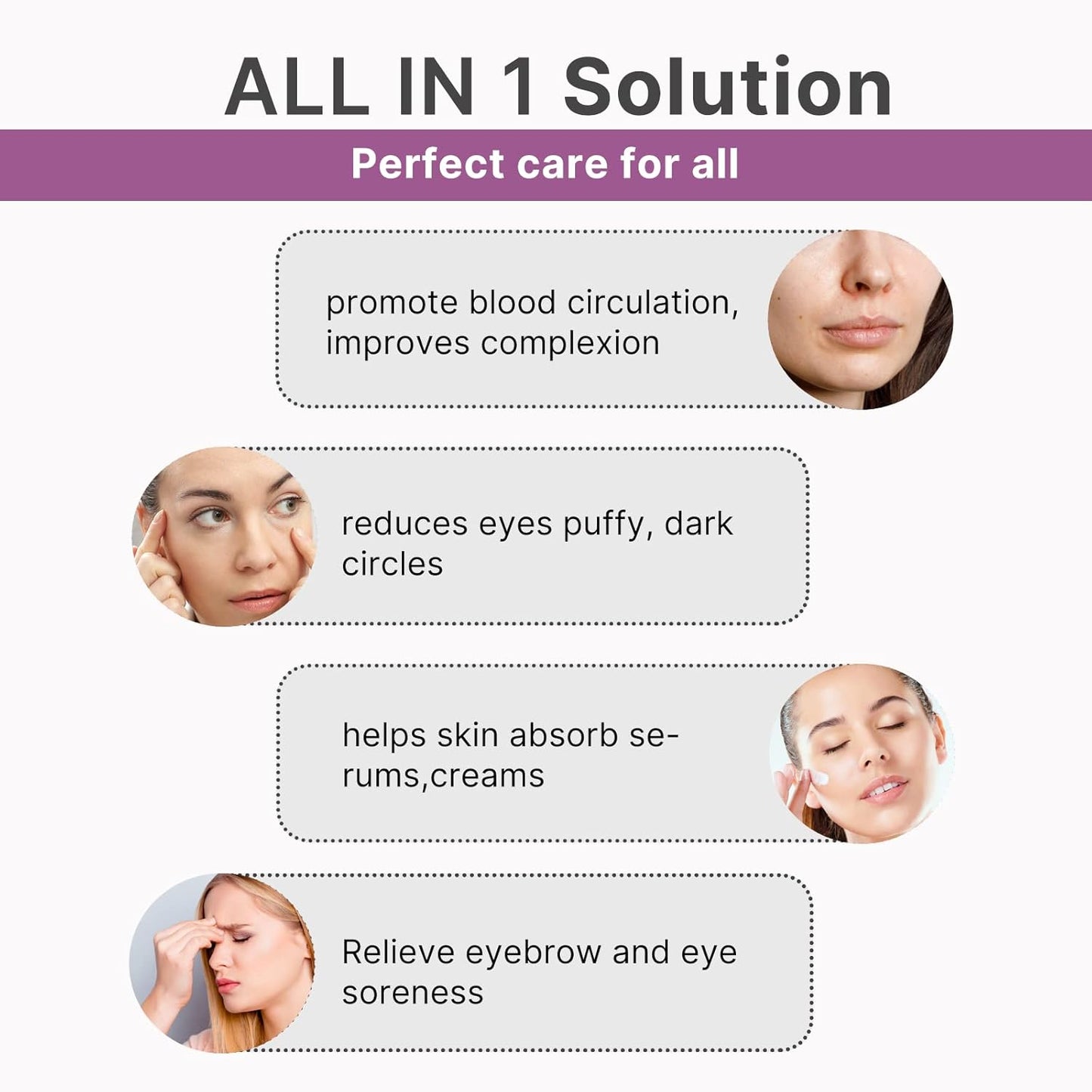 Dluxe Ave. QooWo Eye Roller Upgrade 2 in 1 Kit Face Rollers Face Massager Tool for Puffiness Eye Bags Eye Soreness