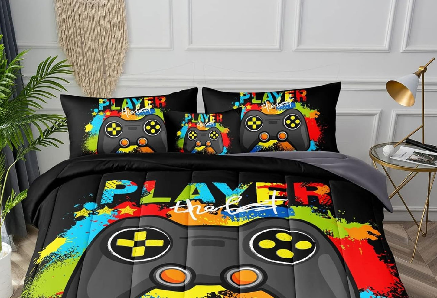 Dluxe Ave. ( TWIN ) 5 Pcs. Comforter Set/ Black