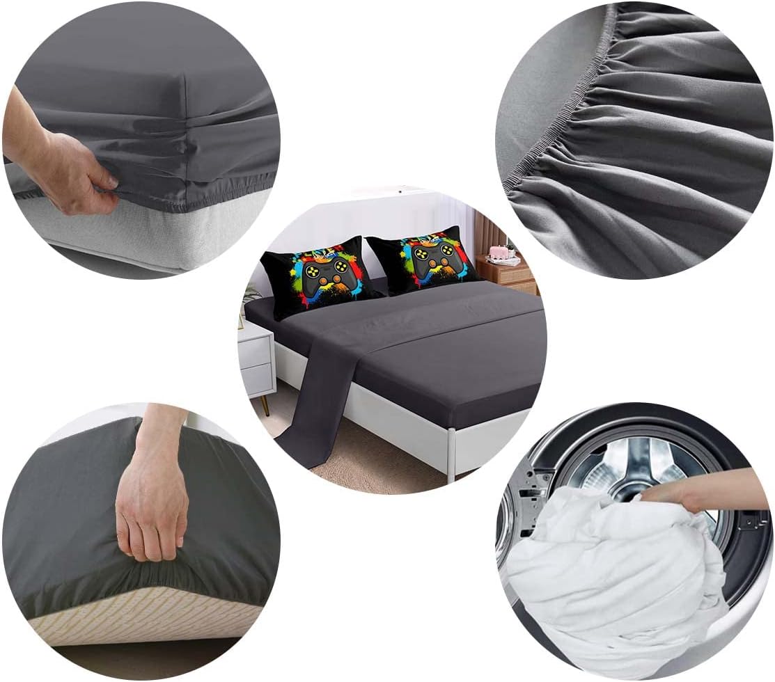 Dluxe Ave. ( TWIN ) 5 Pcs. Comforter Set/ Black