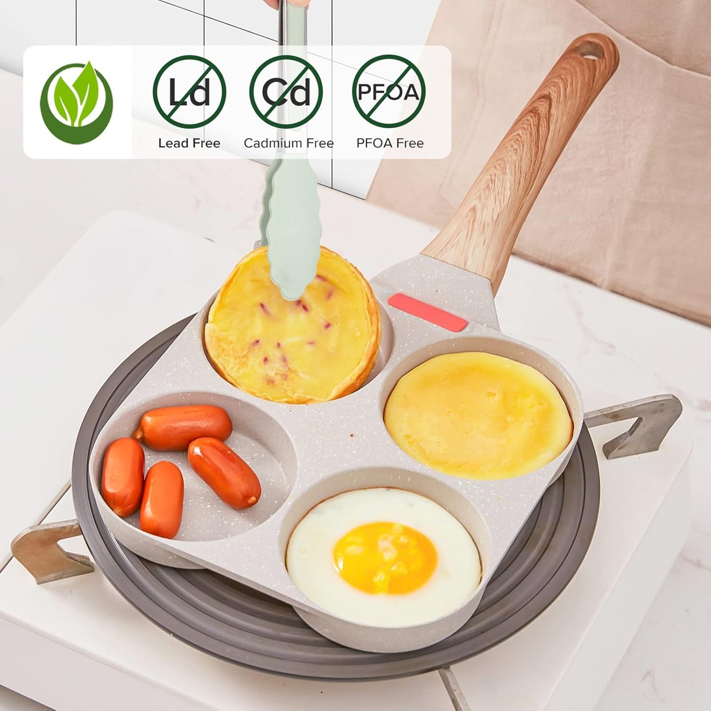 Dluxe Ave. 13 Piece Pots and Pans Set / Nonstick White Granite Induction Cookware