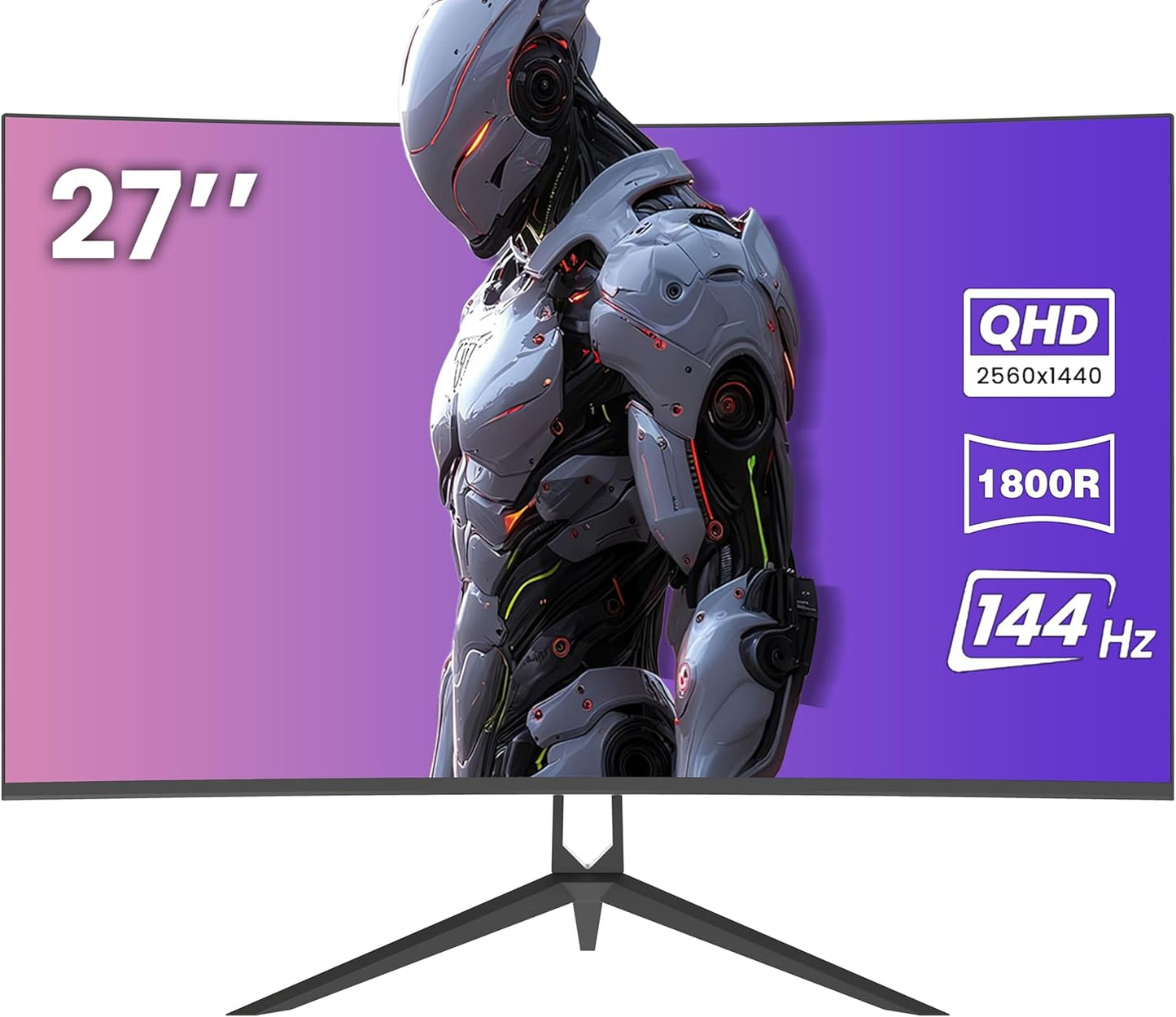 Dluxe Ave. CRUA 27" Curved Gaming Monitor QHD(2560x1440P) 144Hz/165Hz