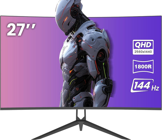 Dluxe Ave. CRUA 27" Curved Gaming Monitor QHD(2560x1440P) 144Hz/165Hz