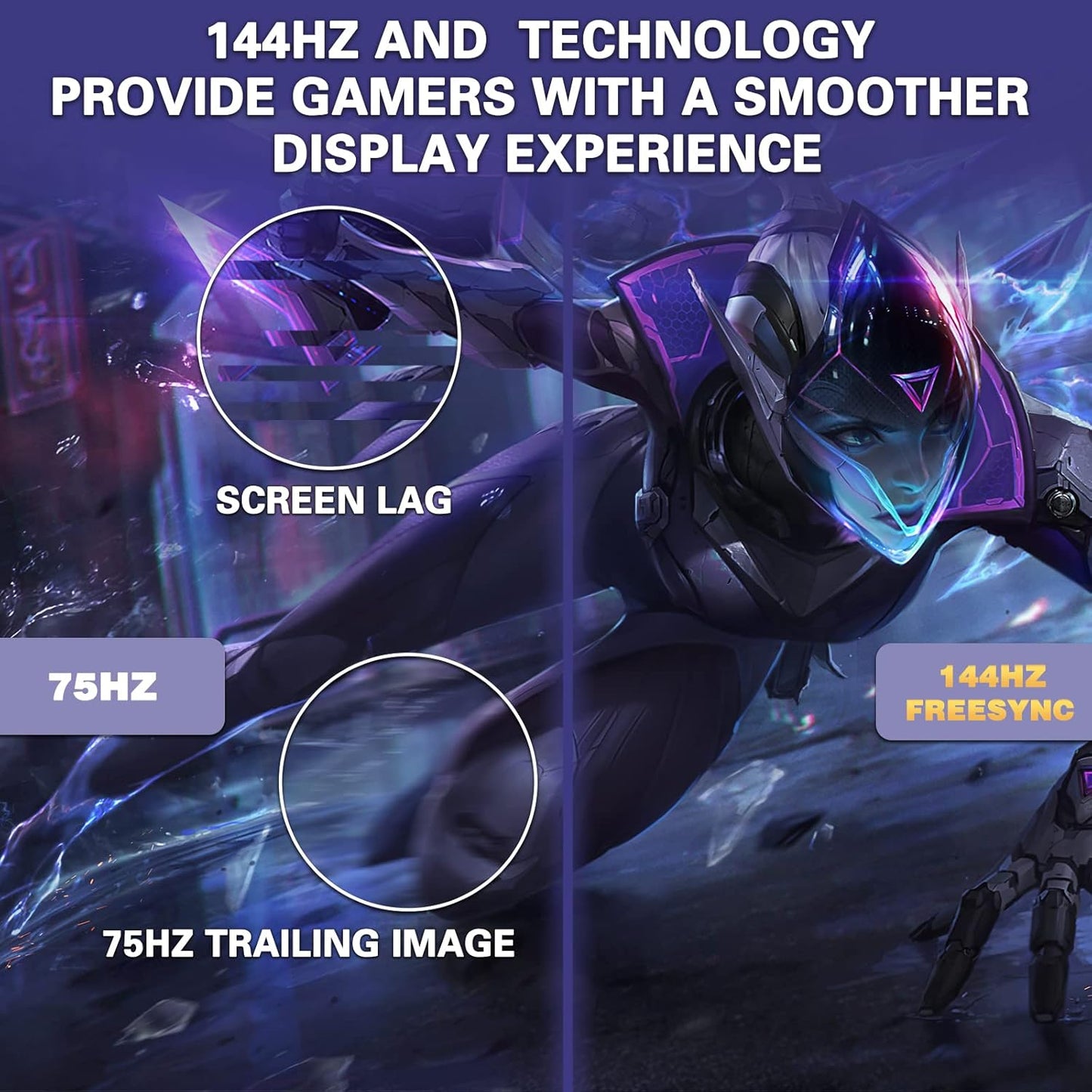 Dluxe Ave. CRUA 27" Curved Gaming Monitor QHD(2560x1440P) 144Hz/165Hz