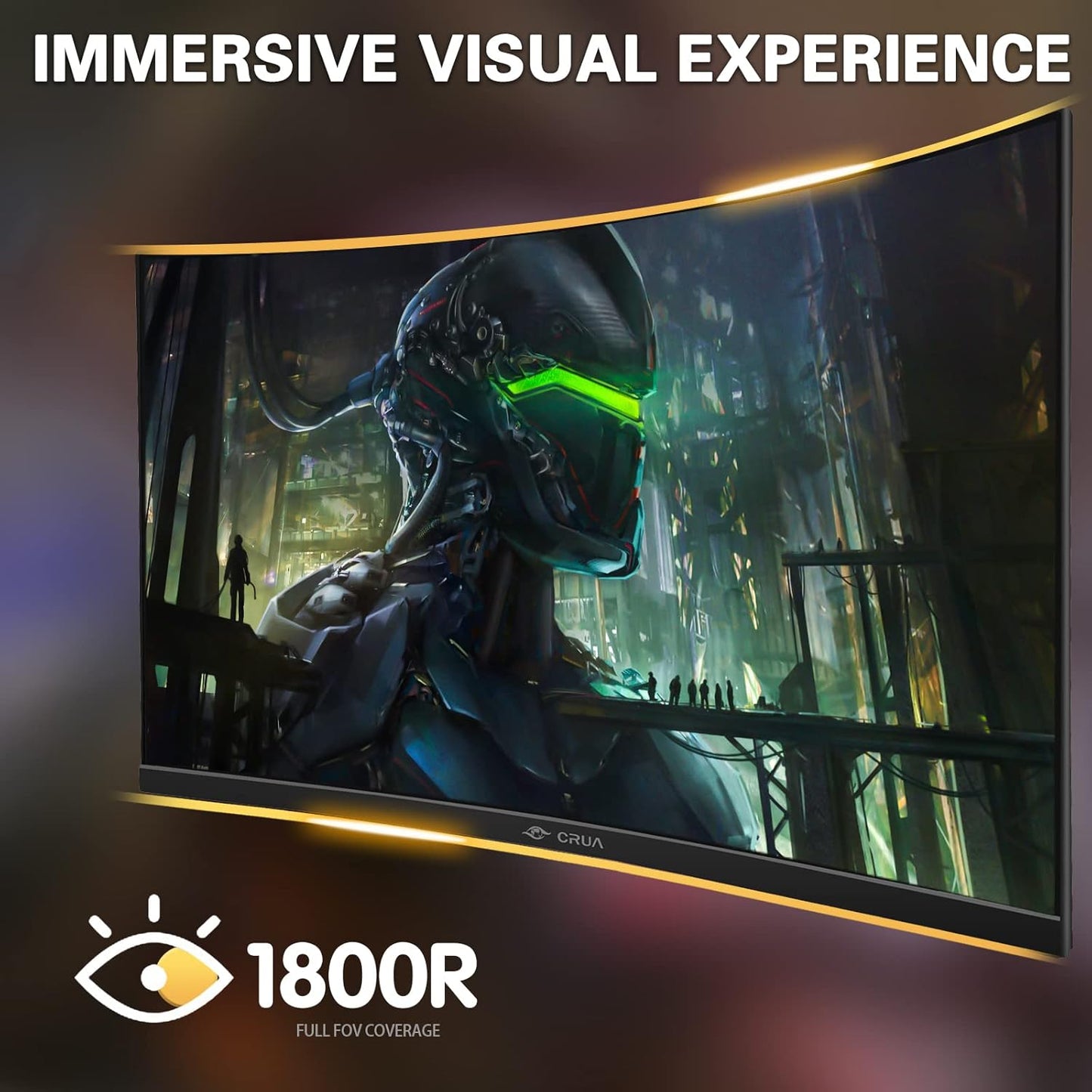 Dluxe Ave. CRUA 27" Curved Gaming Monitor QHD(2560x1440P) 144Hz/165Hz
