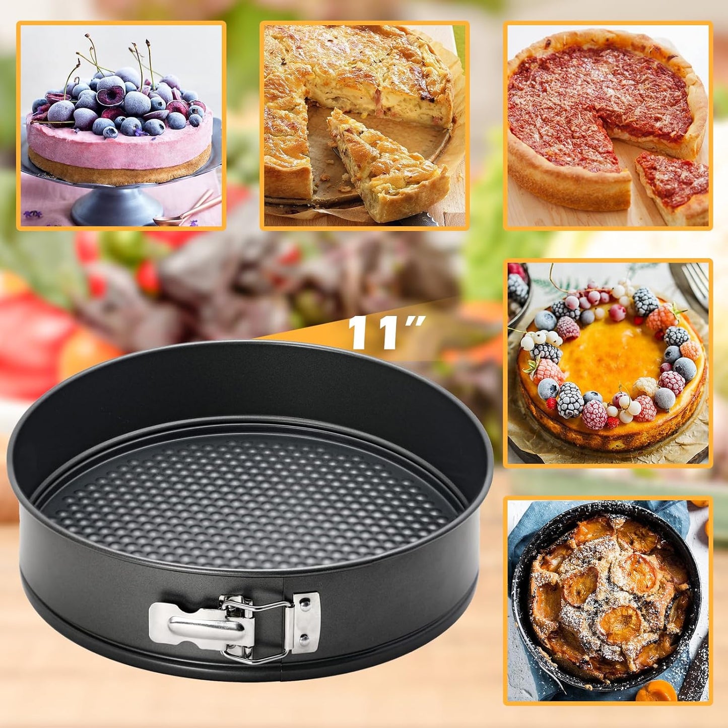 Dluxe Ave. 11 Inch Nonstick Cheesecake Pan With Removable Bottom Large Cake/Tin