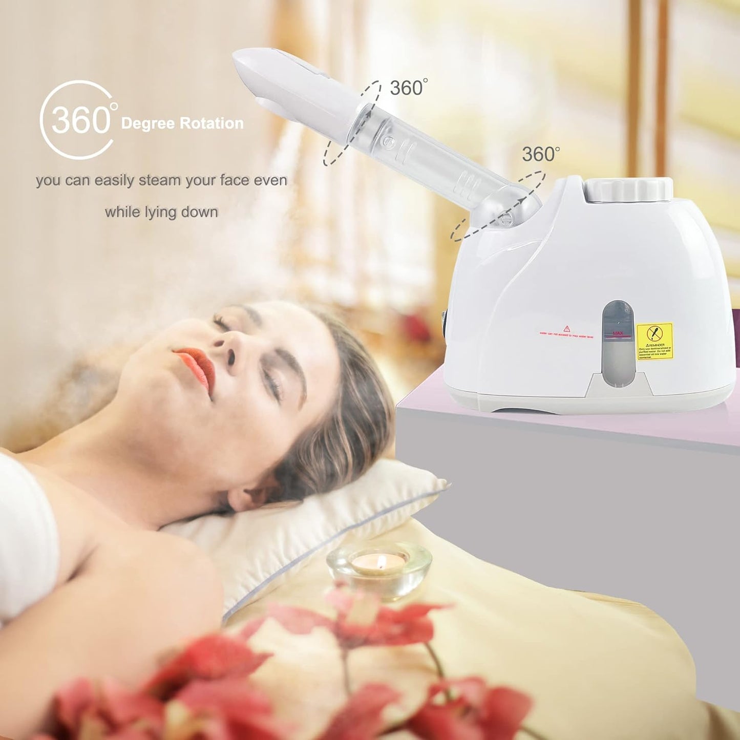 Dluxe Ave. Facial Steamers with 360° Rotatable Sprayer Face Steamer