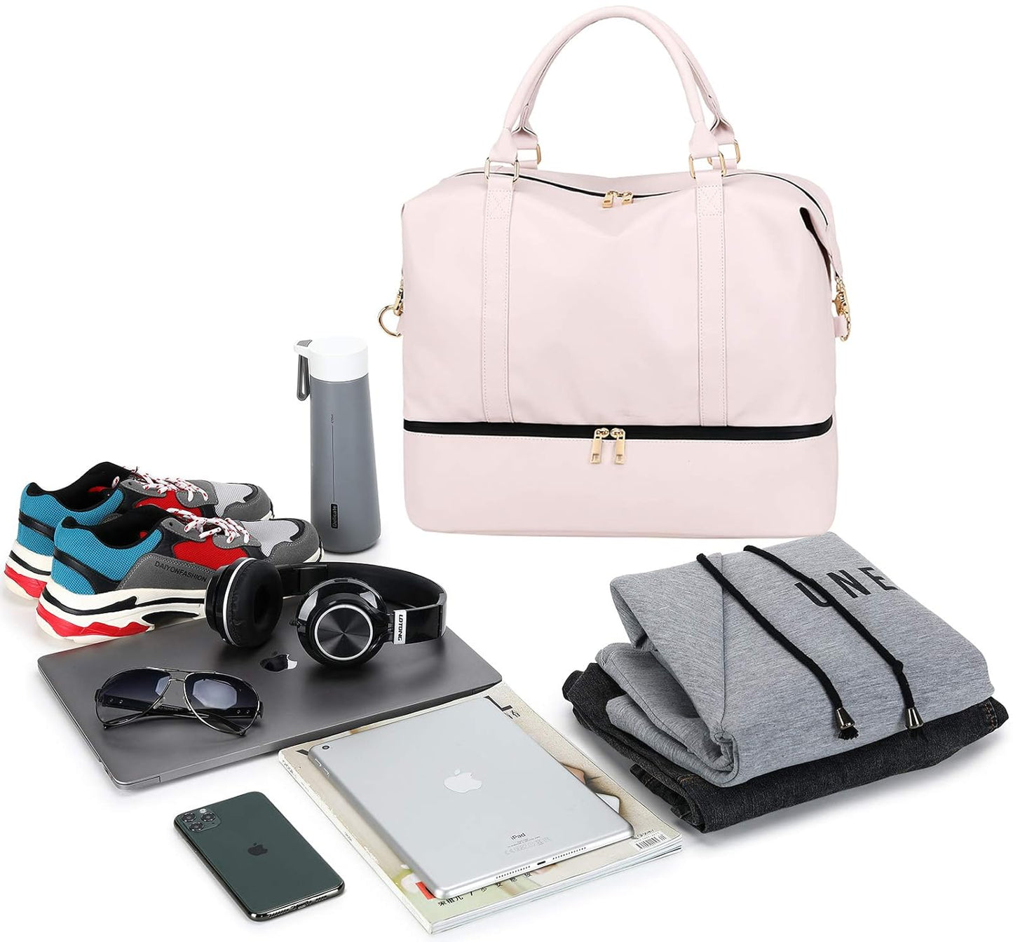 Dluxe Ave. Carry on Luggage Tote Bag with Shoe Compartment
