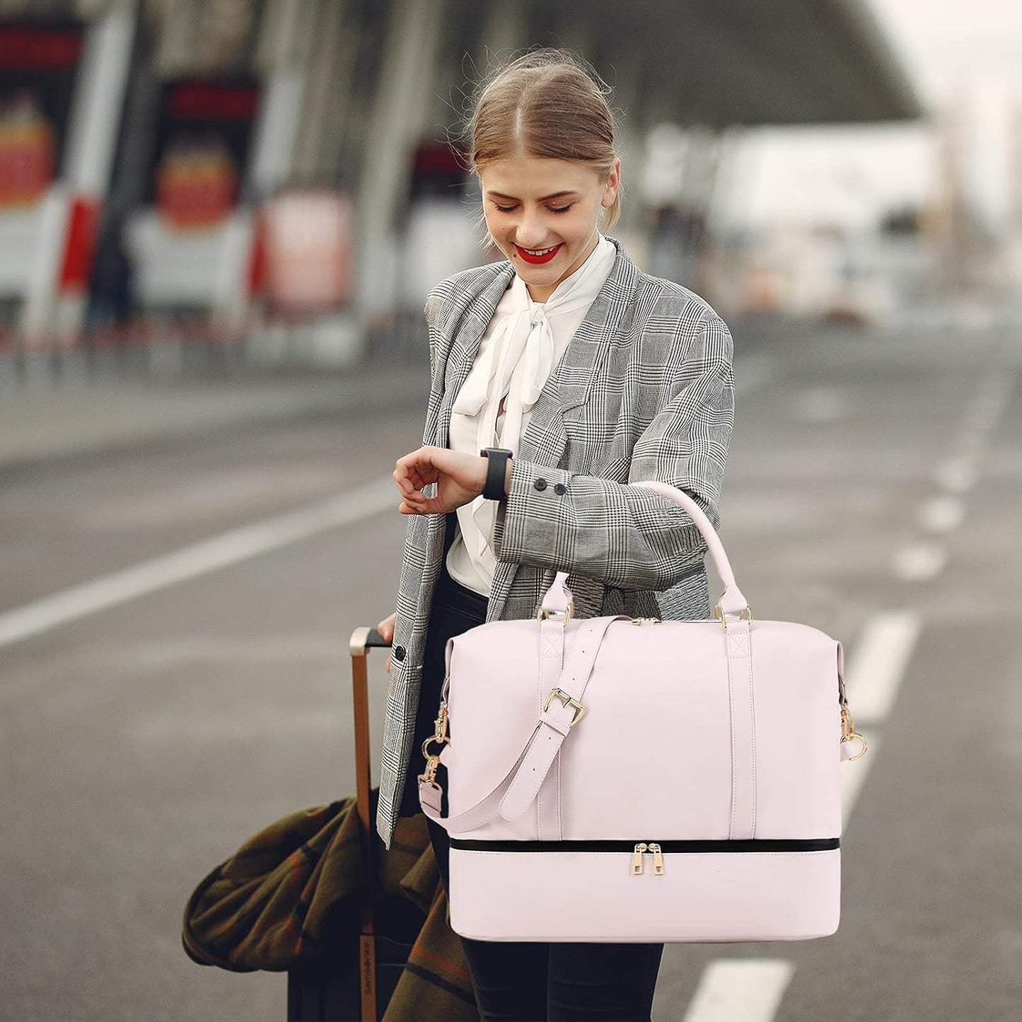 Dluxe Ave. Carry on Luggage Tote Bag with Shoe Compartment