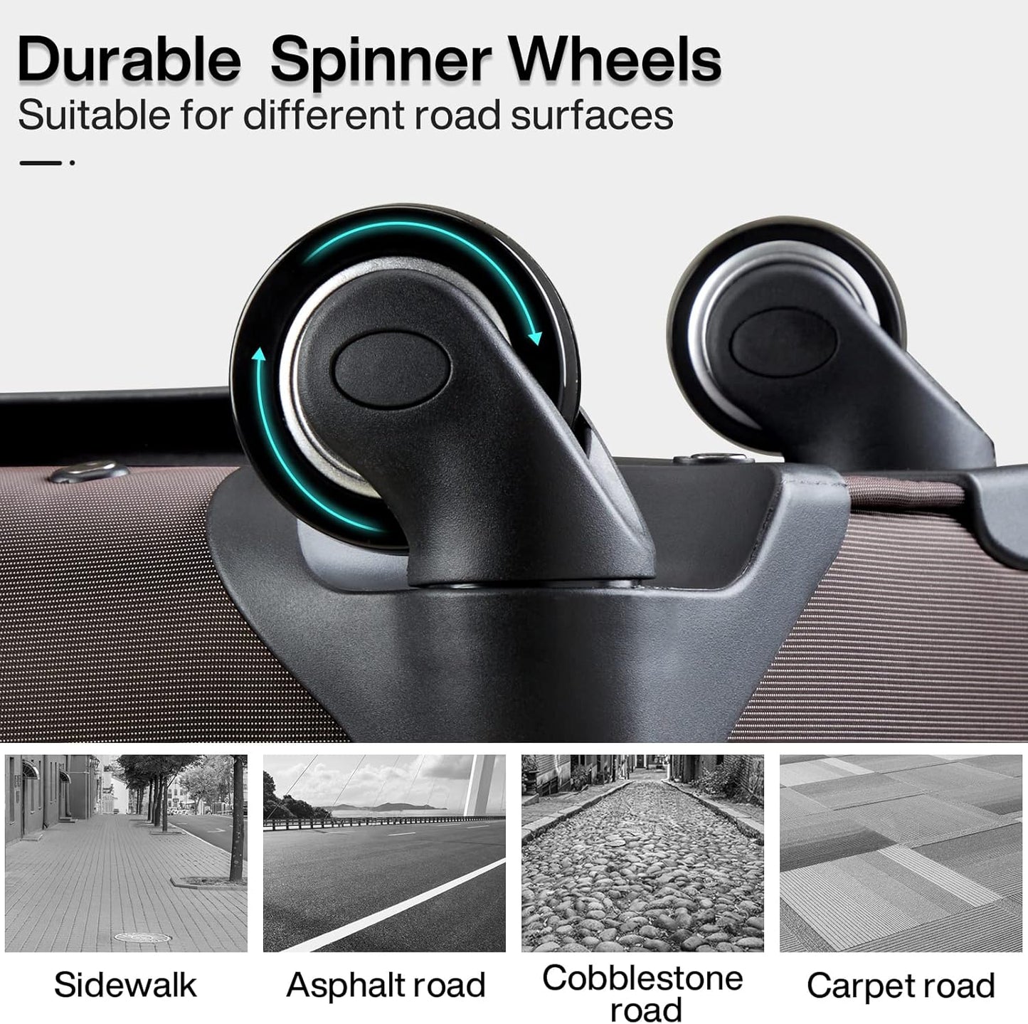 Dluxe Ave. 2 Piece Luggage Sets with Spinner Wheels/ Expandable/ (Coffee)