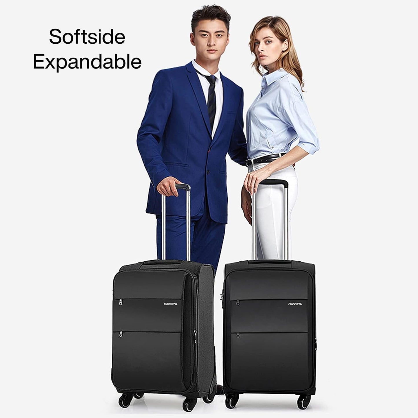 Dluxe Ave. 2 Piece Luggage Sets with Spinner Wheels/ Expandable/ (Coffee)