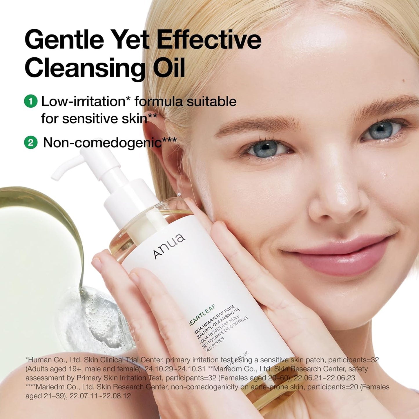 Dluxe Ave. Anua Heartleaf Pore Control Cleansing Oil Oil Cleanser for Face Makeup Blackhead Remover Korean Skin Care 6.76 fl oz(200ml) (original)
