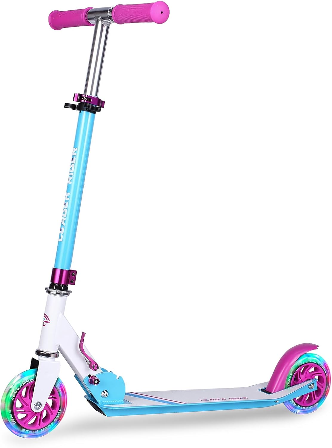 Dluxe Ave. Kick Scooter for Kids Ages 6-12 & Scooter for Teens 12 Years and Up- Big Wheel Scooter for Stability - 2 Wheel Scooter for Boys & Girls- Foldable Kick Scooter Adult - Up to 220 lbs