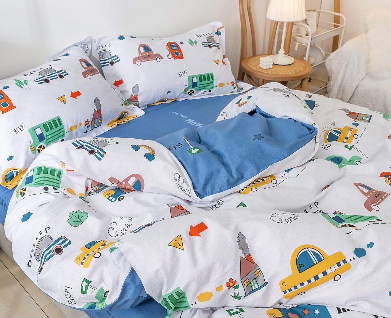 Dluxe Ave. ( QUEEN ) 3 Pcs {DUVET COVER} Set/ 100% Cotton