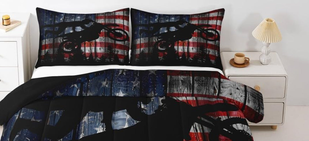 Dluxe Ave. ( FULL ) 3 Pcs Comforter Set, Multi- Color
