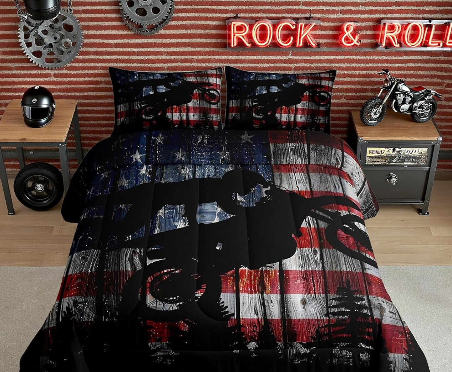 Dluxe Ave. ( FULL ) 3 Pcs Comforter Set, Multi- Color