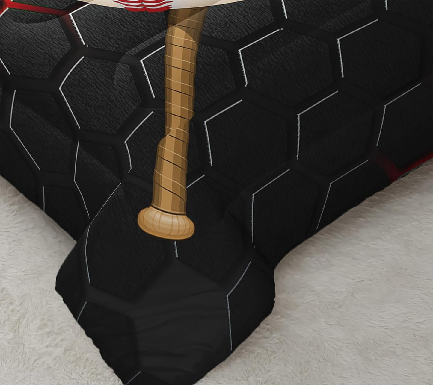 Dluxe Ave. ( FULL )  3Pcs Comforter Bedding Set, Black