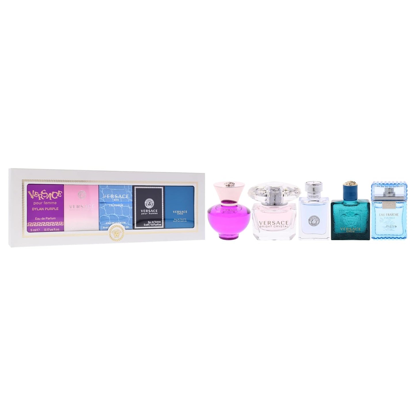 Dluxe Ave. Versace Miniatures Collection by Versace for Unisex - 5 Pc Mini Gift Set