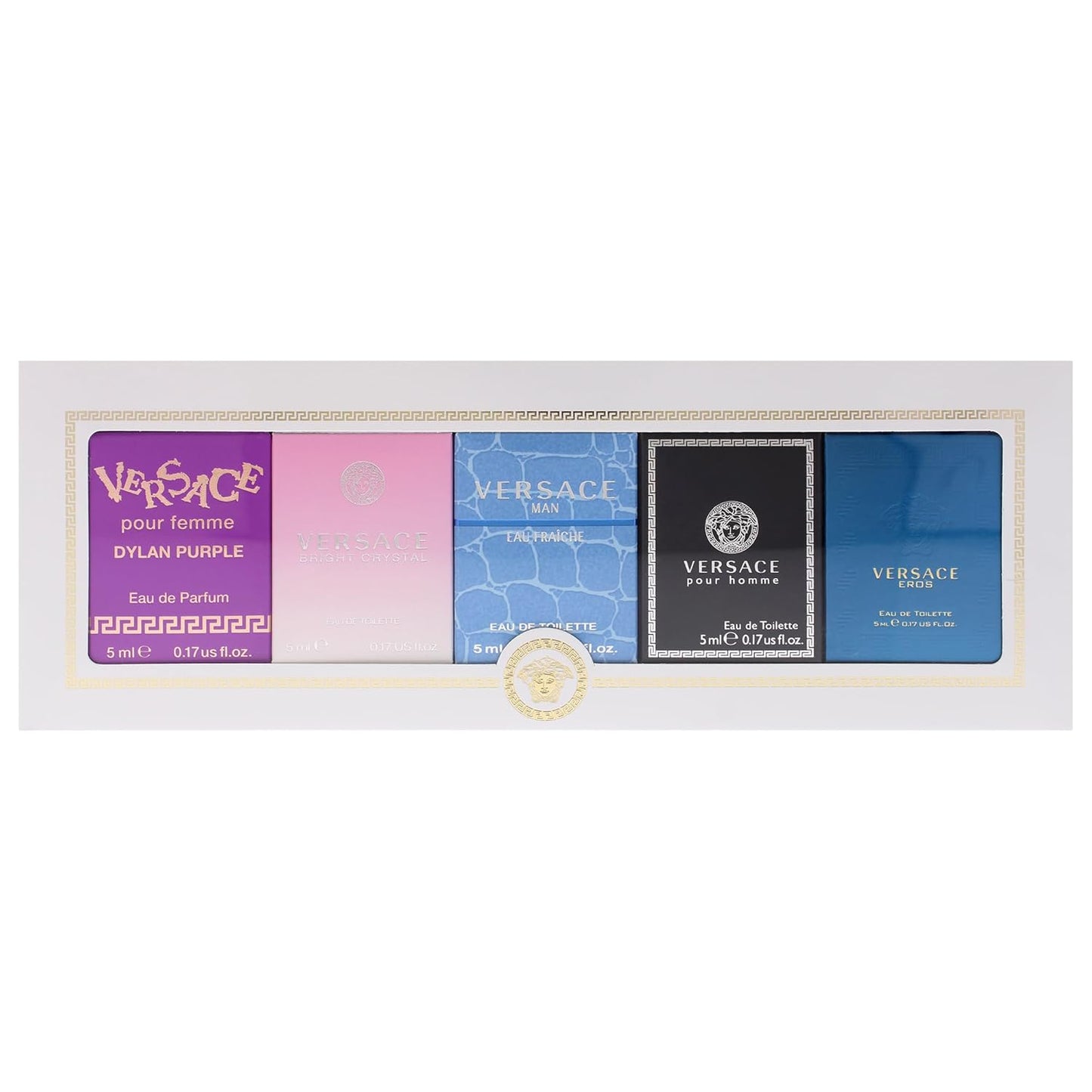 Dluxe Ave. Versace Miniatures Collection by Versace for Unisex - 5 Pc Mini Gift Set