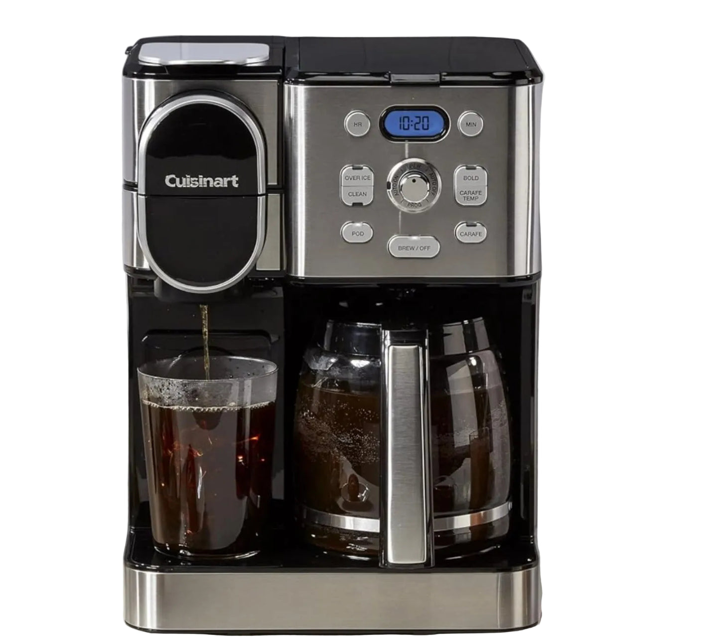Dluxe Ave. Coffee Maker 12-Cup/ Glass Carafe Automatic Hot & Iced Coffee