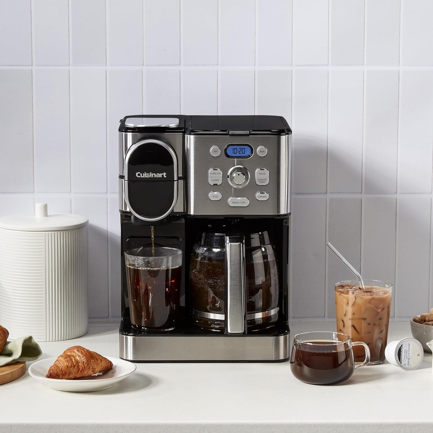 Dluxe Ave. Coffee Maker 12-Cup/ Glass Carafe Automatic Hot & Iced Coffee